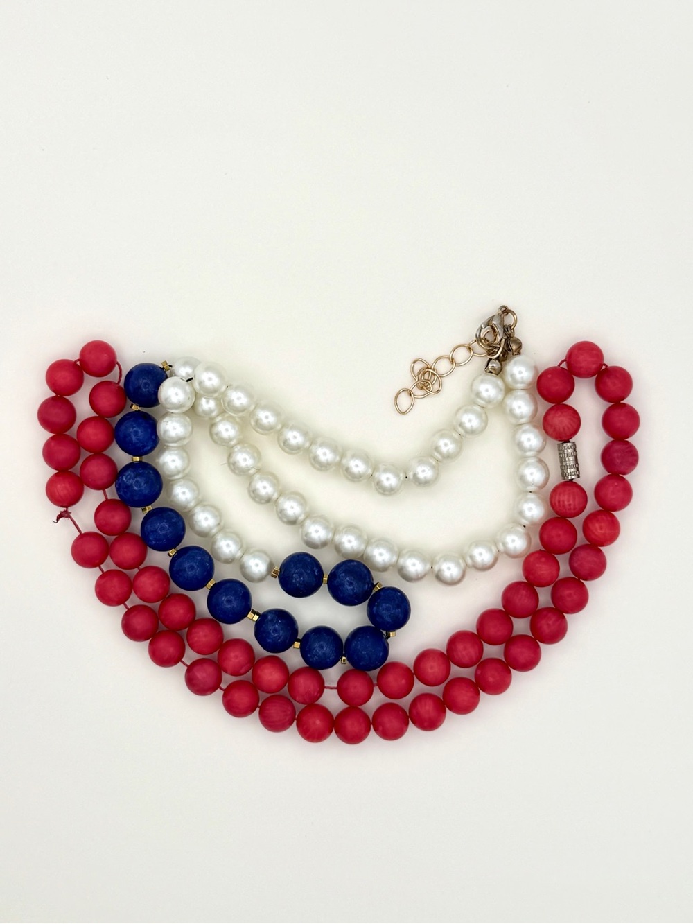 Vintage Lapis Lazuli & Dyed Bamboo Coral? Necklace Lot Boho Coastal